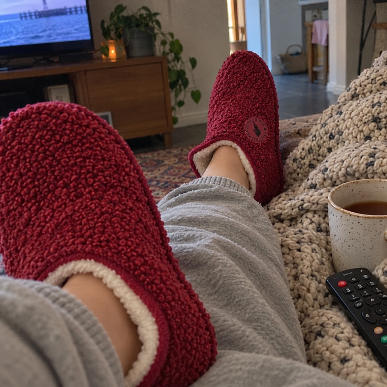 Customer lifestyle photo for Snoffen | Cloud-Soft Sneaker Slippers